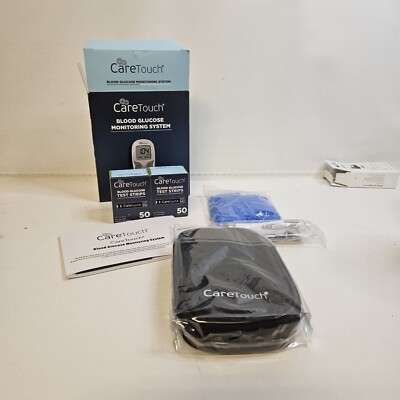 Care Touch Blood Glucose Monitoring System With Strips  EXP 11/2024 Open Box