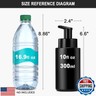 RYTOXILO Matte Black Foaming Hand Soap Dispenser, 10 oz/350ml Glass Foam Dispenser, 2 Pcs Foaming Soap Dispenser for Bathroom, Black Refillable Pump with Waterproof Labels