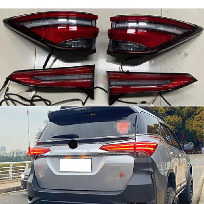 LED Tail Lights For Toyota FORTUNER 2016-2024 Running Brake Turn Signal Lamps