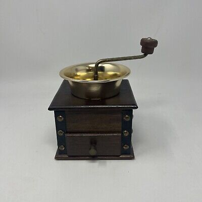 Vintage Rustic Wooden Coffee Grinder With Draw Made In Japan Decor Decoration