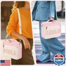 Bible Cover Case for Women Grils, Preppy Bible Bag with Adjustable Shoulder Strap, Waterproof Bible Carrying Tote Bags Holder for Bible Study Supplies Accessories and Christian Gifts (Light Pink)