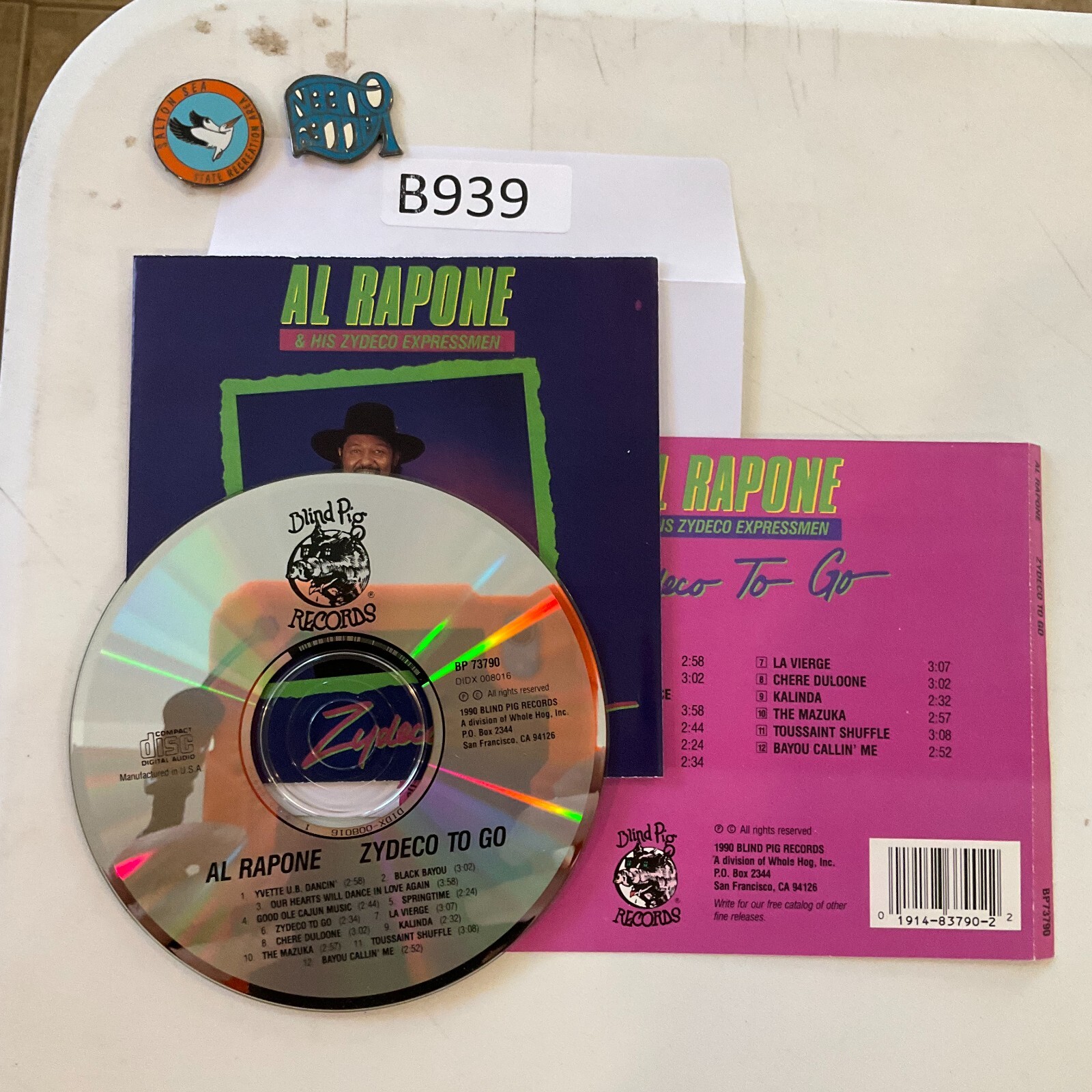 Zydeco to Go by Al Rapone (CD, 1992) No Case No Tracking