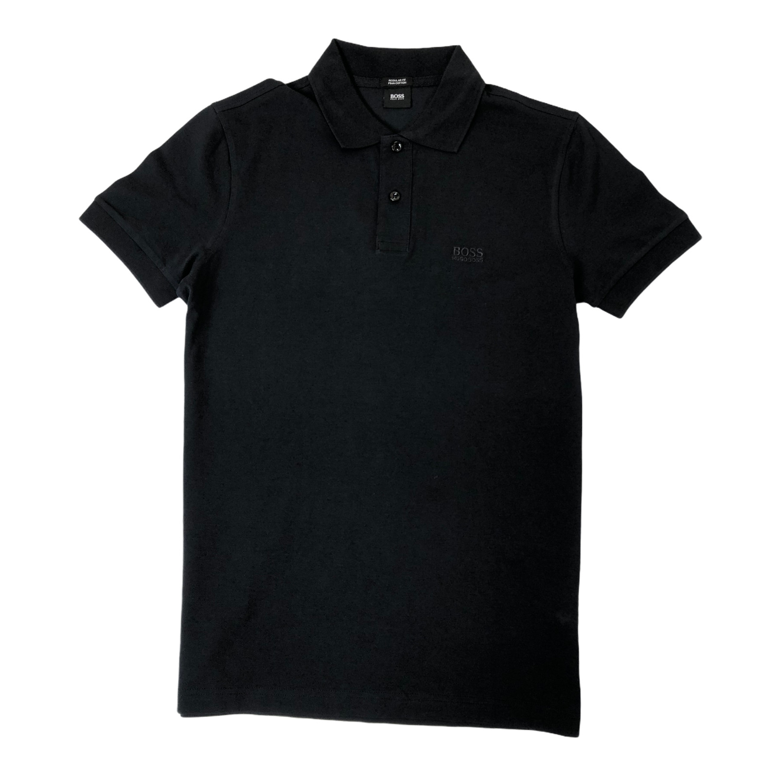 Hugo Boss Men s Regular Fit Polo in Cotton Blend In Black Size Small eBay