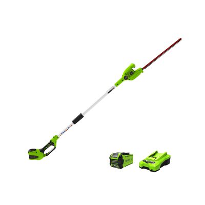 Greenworks 40V 20" Cordless Pole Hedge Trimmer, 2.0Ah Batter