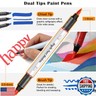 SFAIH Acrylic Paint Markers, 36 Colors Dual Tips Acrylic Brush Markers With Chisel Tip, Automatic Ink Control, Ultra-High Coverage, No Bleed Water-Based Ink, Art Supplies for Rock, Canvas, Fabric