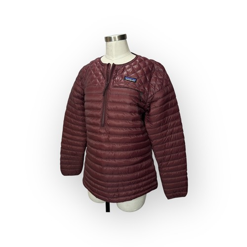 Patagonia Dark Ruby AlpLight Down Pullover 1/2 Zip Womens Jacket Medium