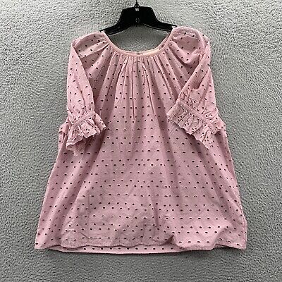 UNIVERSAL THREAD Blouse Womens XL Top Short Sleeve Extra Large Pink*
