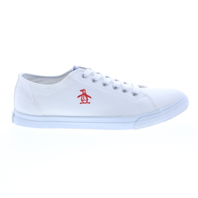 

Оригинальные кроссовки Penguin Petey Stripe Lace Mens White Canvas Lifestyle Sneakers Shoes 8, Белый, Original Penguin Petey Stripe Lace