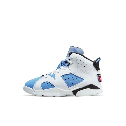 [DV3605-410] Air Jordan Retro 6 (PS) для дошкольников "UNC White"