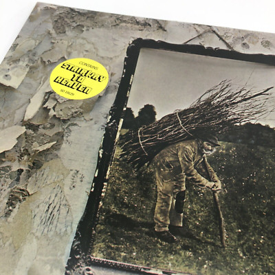 SEALED Vintage LED ZEPPELIN IV Zoso US Press LP Vinyl HYPE Stickers 1977 70s NOS