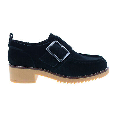 

Clarks Eden Mid Monk 26161317 Женские черные замшевые туфли на каблуке, Черный, Clarks Eden Mid Monk