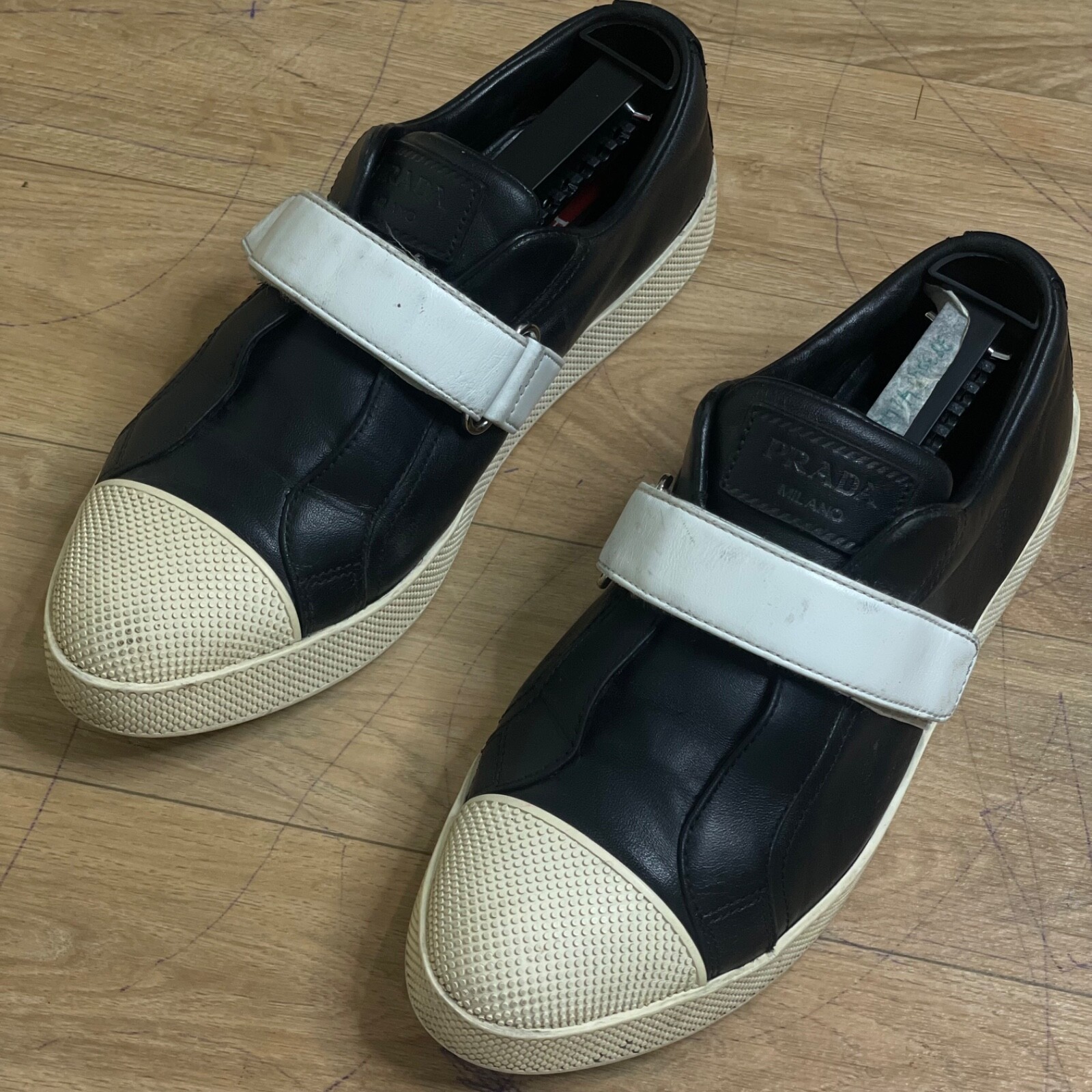 靴 00s PRADA SPORT leather shoes black Vintage Prada Sport