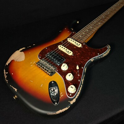 Vintage V6HMRSB HSS Icon Aged Relic Electric Guitar Gloss Sunburst