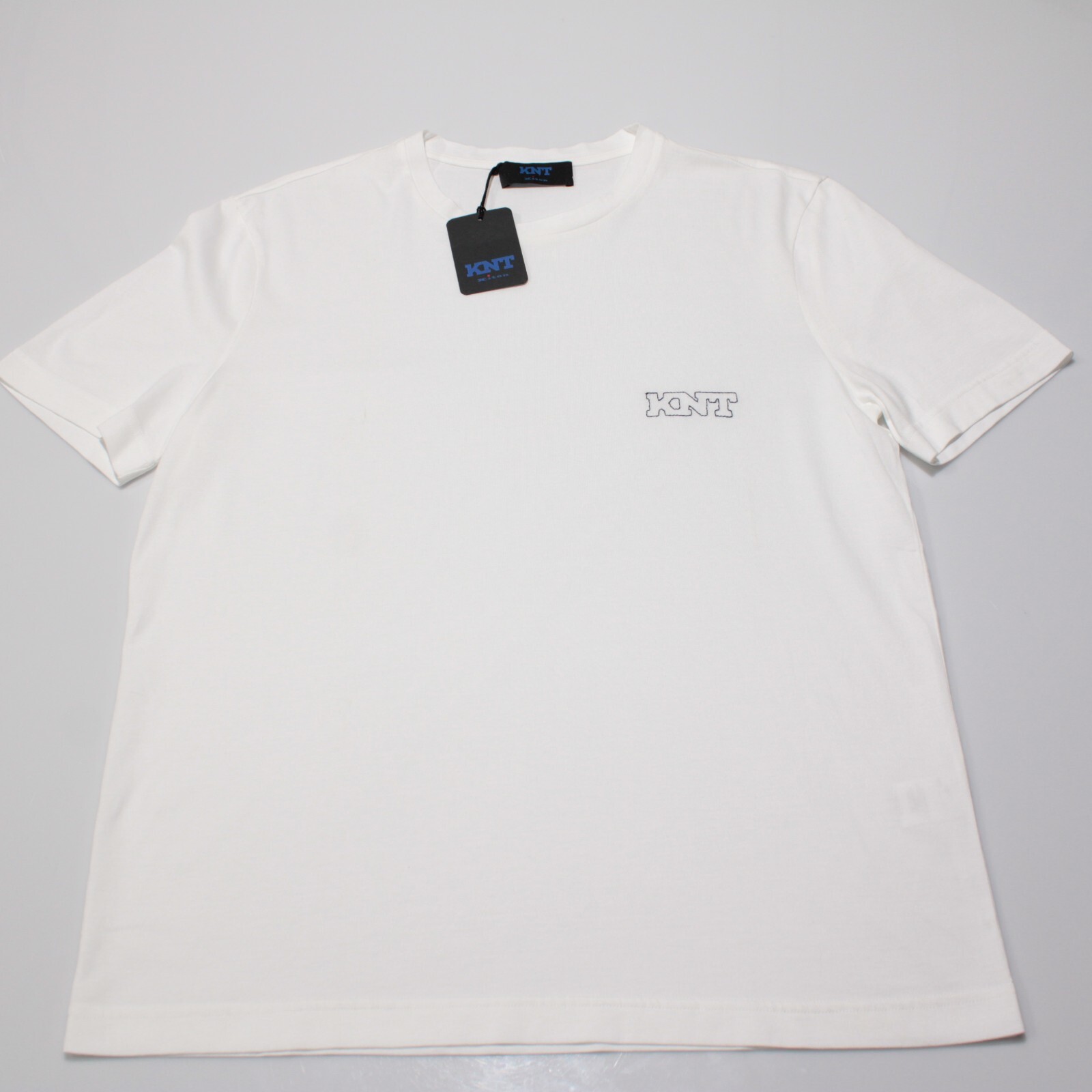 【送料&関税込】Kiton T-Shirt Black logo T-shirt in KNT cotton jersey | Kiton