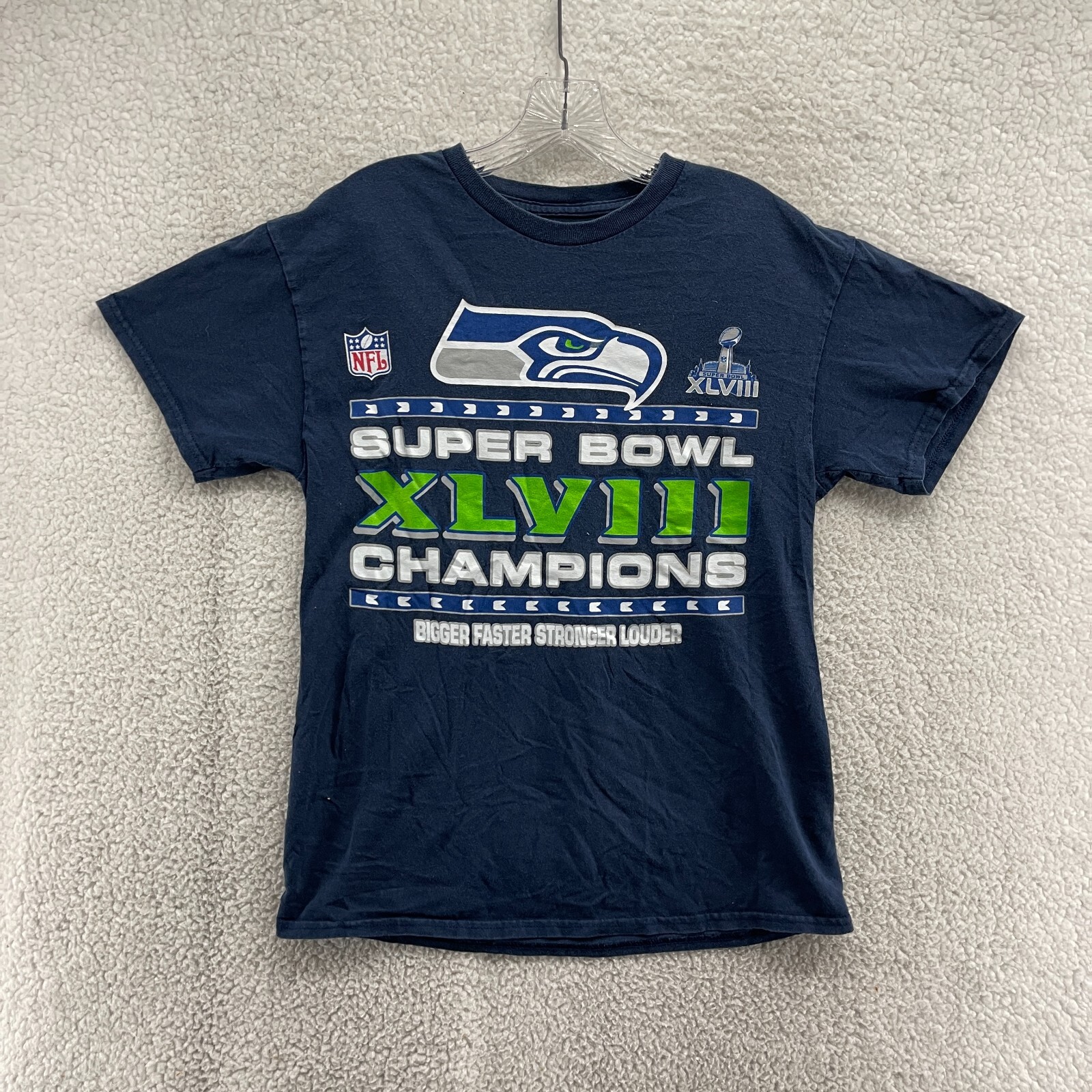 80s USA製 LOGO7 NFL NEW YORK GIANTS コットンTシャツ 白☆特大