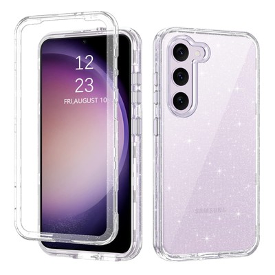 for Samsung Galaxy S23 Plus Case, Glitter 3 in 1 Heavy Duty Cover Hybrid Hard...