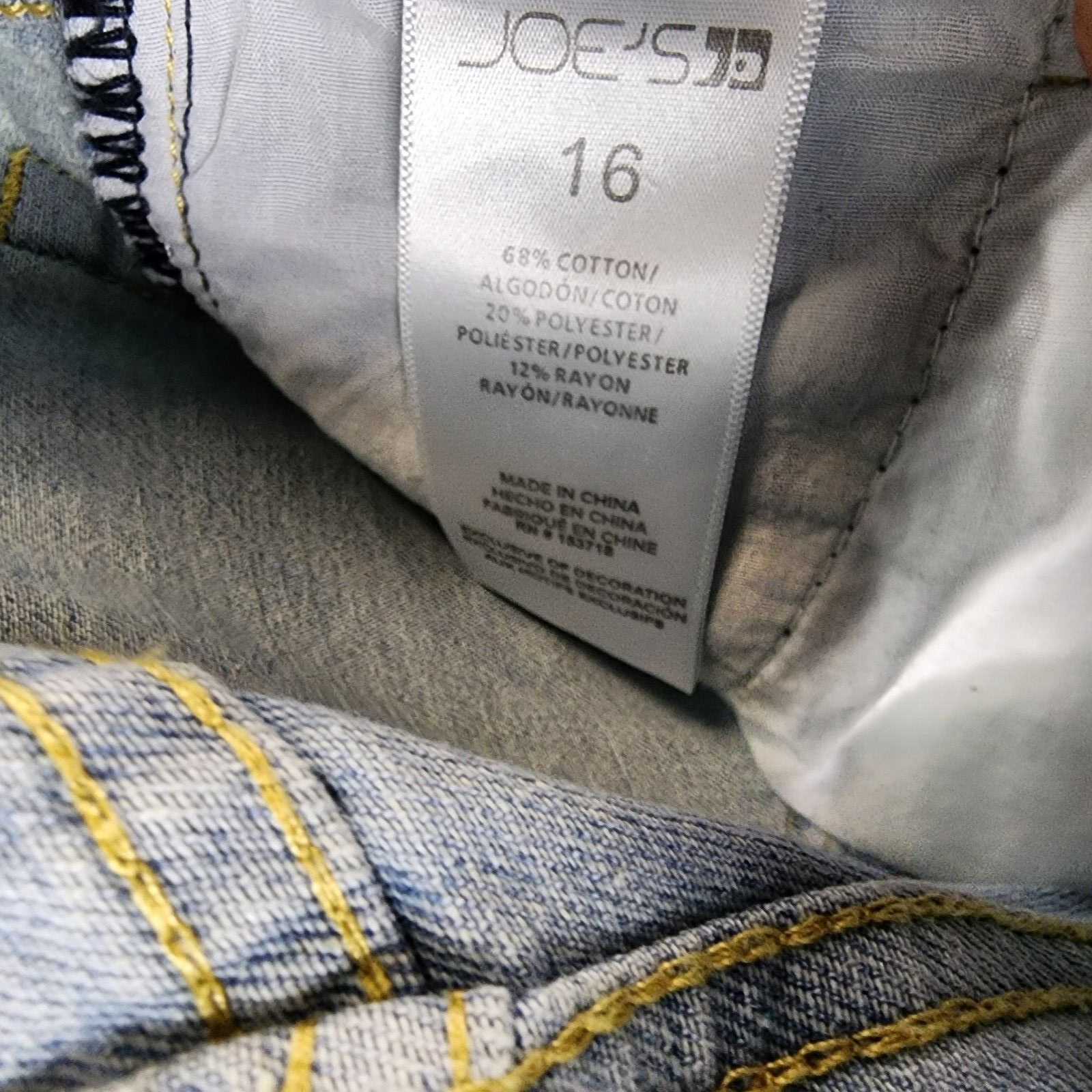 Joe's Jeans The Jolie Skort Girl's 16 Dan Wash Midrise Fit Five-Pocket Design - Picture 12 of 12