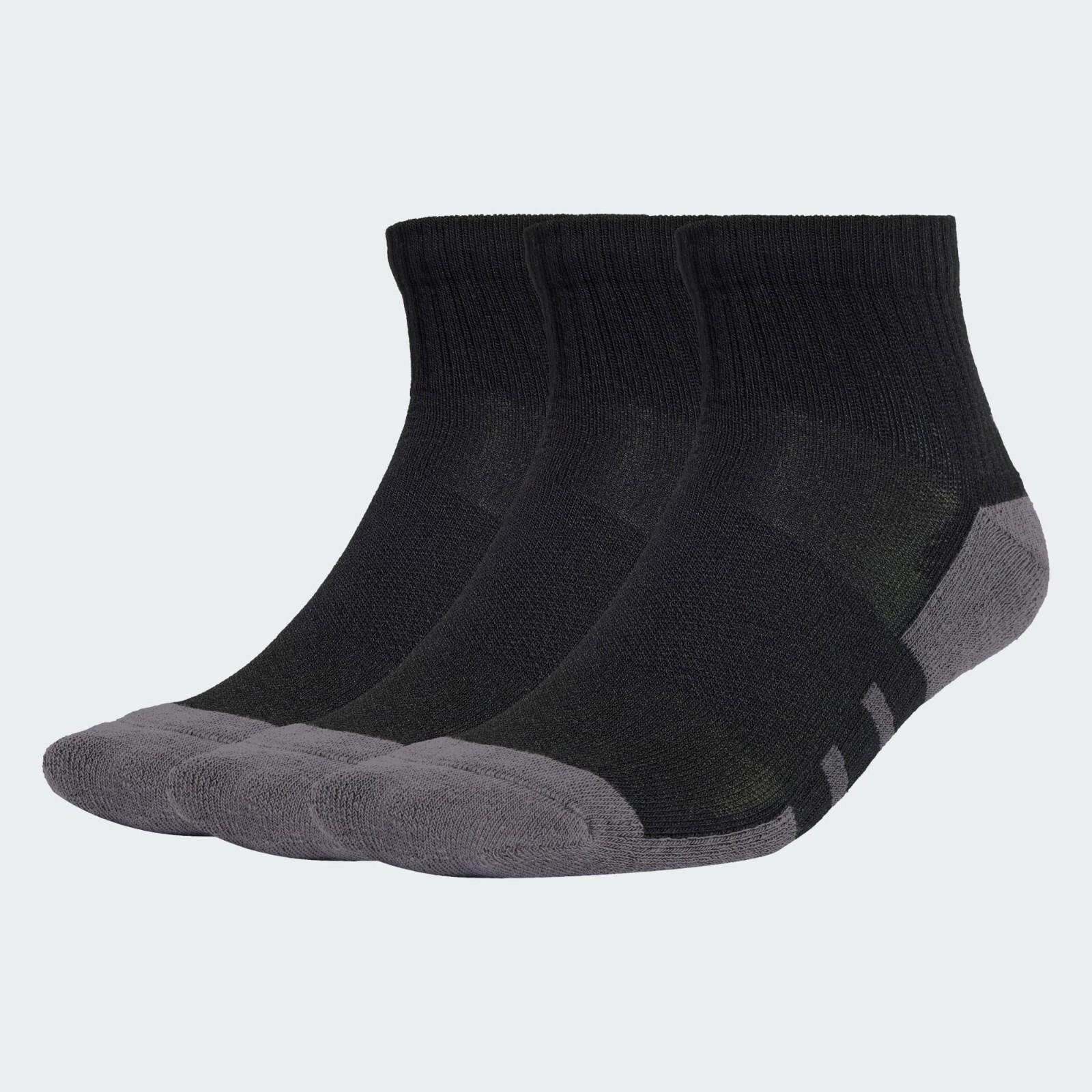 adidas Essentials CLIMACOOL Cushioned Black Sports Socks Quarter Low Cut 3 Pairs