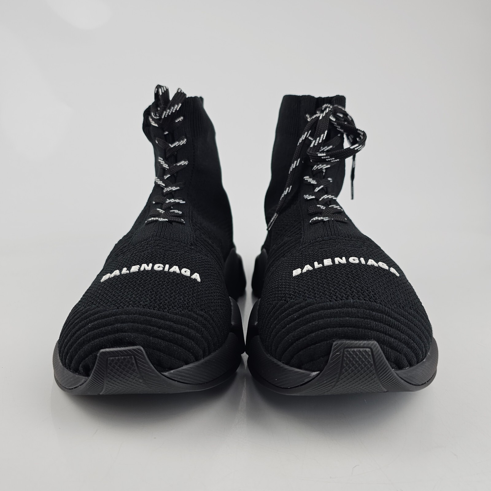 Pre-owned Balenciaga Women's Speed 2 Black Laced Sneakers