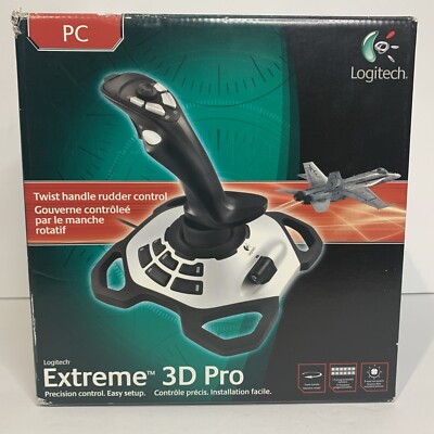 Logitech Extreme 3D Pro USB Joystick J-UK17 X3D Microsoft PC Flight Simulator