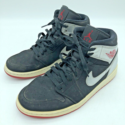 Nike Air Jordan Retro 1 Mid 554724-057 Johnny Kilroy Black Silver Men 9 9.5 READ