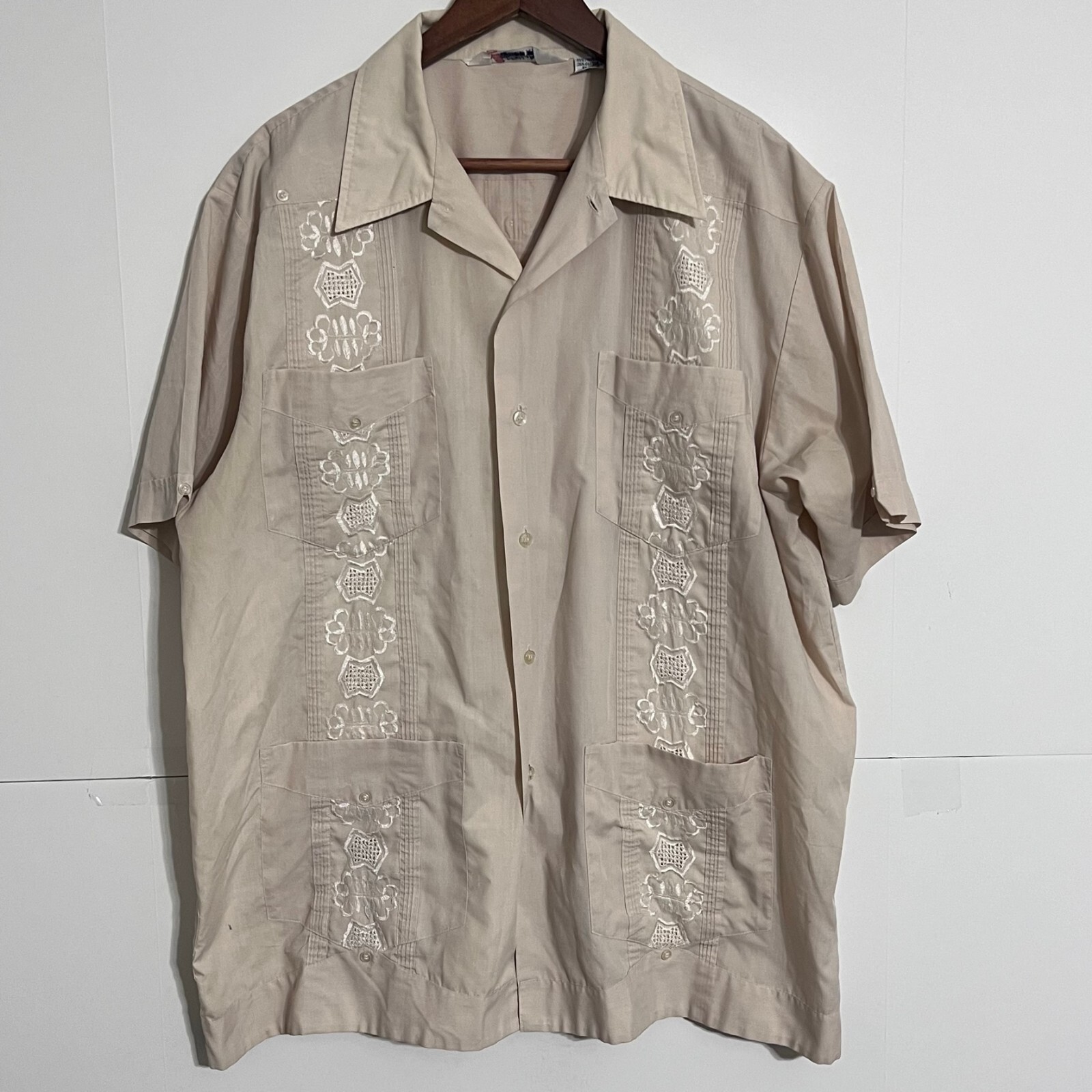 70s ROMANI キューバ オープンカラー シャツ 70~80s ROMANI ロマニ GYAYABERA SHIRTS オープンカラー