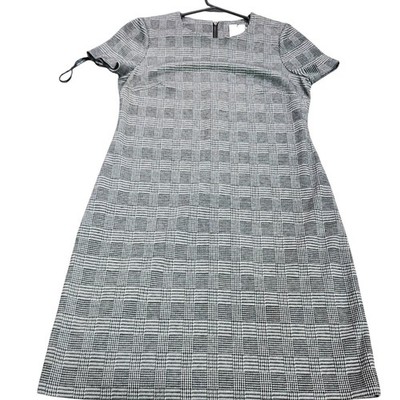 Calvin Klein Mens Black White Glen Plaid Sheath Dress CD9PG3V2 Size 8 New