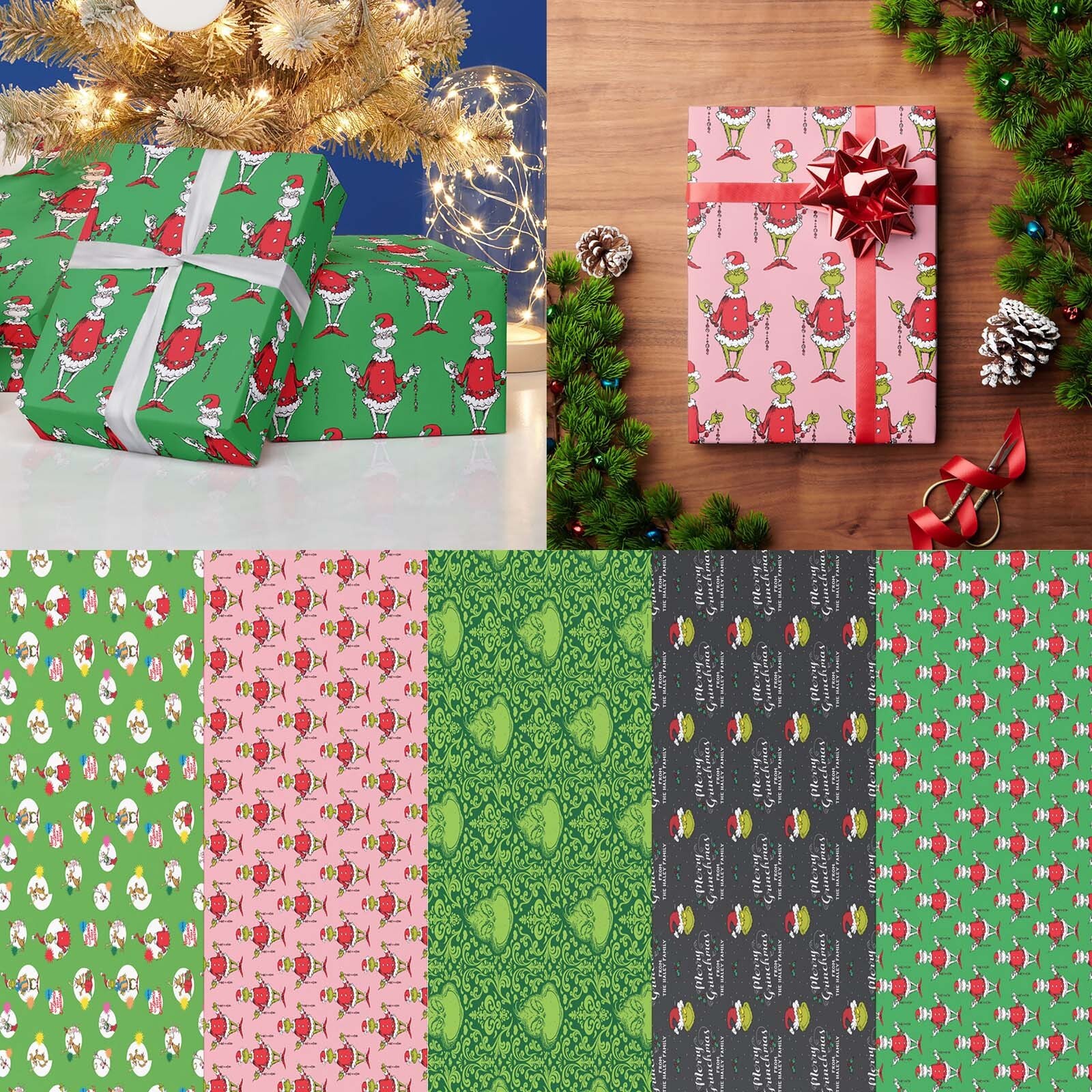 Grinch Printing Gift Wrapping Paper Season Gifts Paper