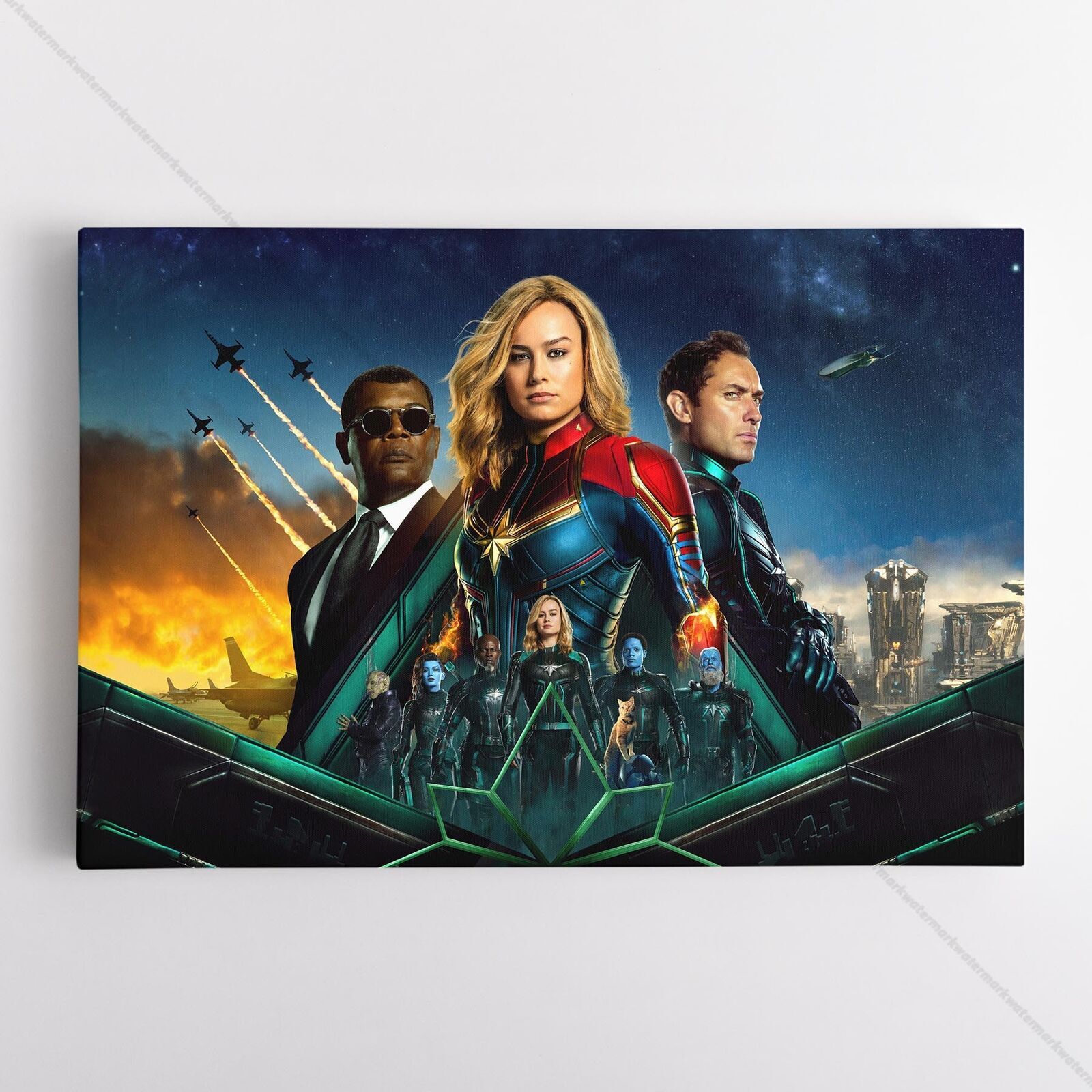 Captain Marvel Poster Canvas Avengers Movie Marvel Print #4443