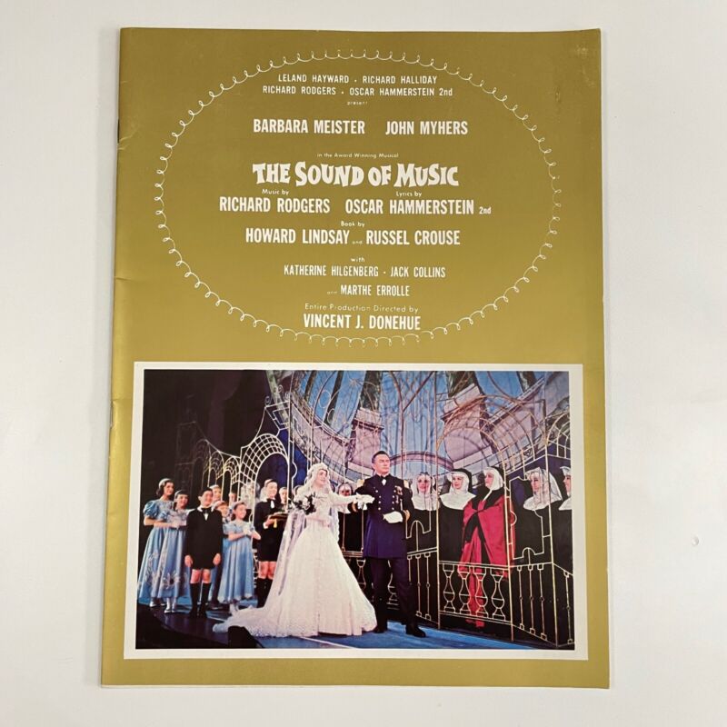 1963 The Sound of Music Vintage Broadway Program w/ Barbara Meister John Myhers