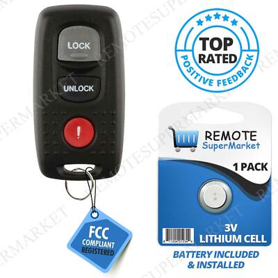 Replacement for 2004-2006 Mazda 3 2003-2005 Mazda 6 Remote Car Keyless Key Fob