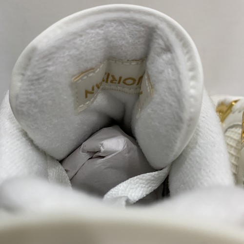 Pre-owned Jordan Air  4 Retro Metallic Gold 2024 Women Size 12w/10.5m Aq9129-170 In White