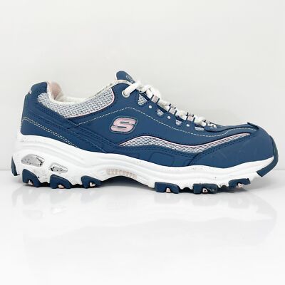 

Skechers Womens D Lites 11860EW Синие повседневные кроссовки, размер 8, Синий, D Lites