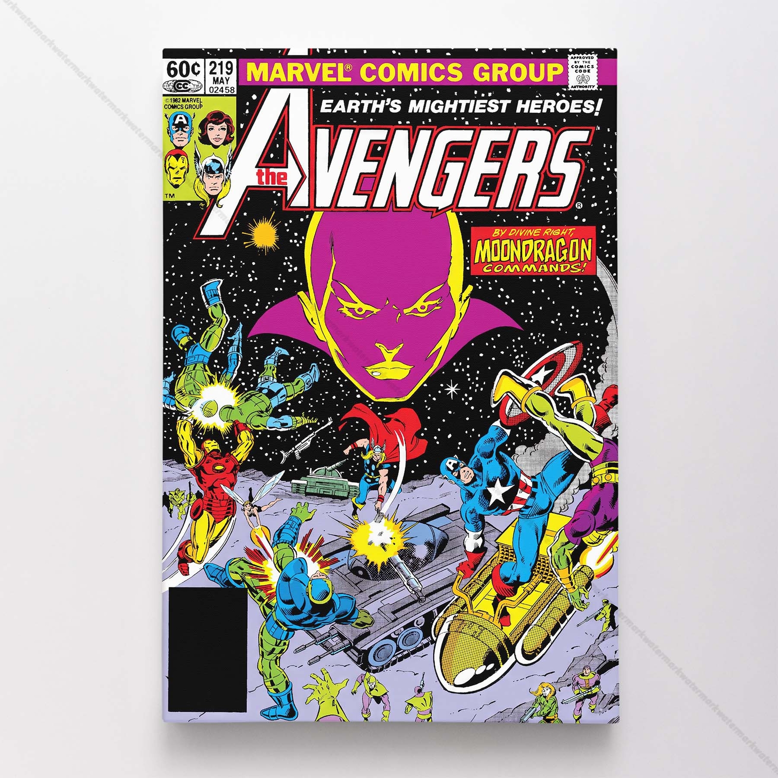 Avengers #219 Poster Canvas Mightiest Heroes Marvel Comic Book Art Print