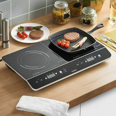 New Induction smart Hob Double Electric Twin Digital Hot Plate Ceramic 2 Ye Warr