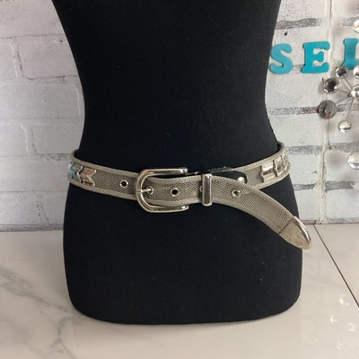 Vintage Silver Mesh Metal Castle Style Women s Belt M/L