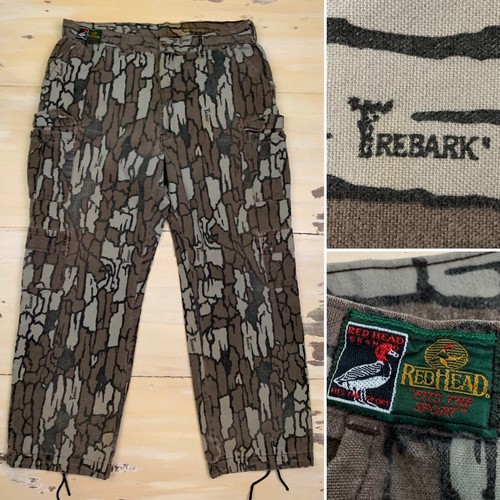 REDHEAD - Vtg Trebark Green & Tan Camo Hunting Skate Pants