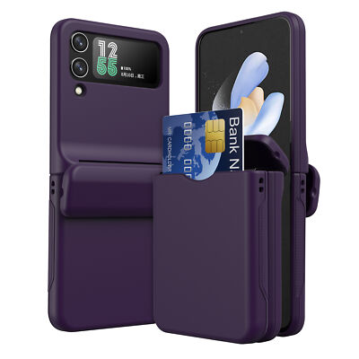 For Samsung Galaxy Z Flip 6/5/4/3 Hinge Protection Case Card Slot Wallet Cover