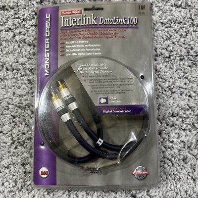 Monster Cable Interlink Digital DataLink100 - 1M 3.3ft RCA Factory Sealed New