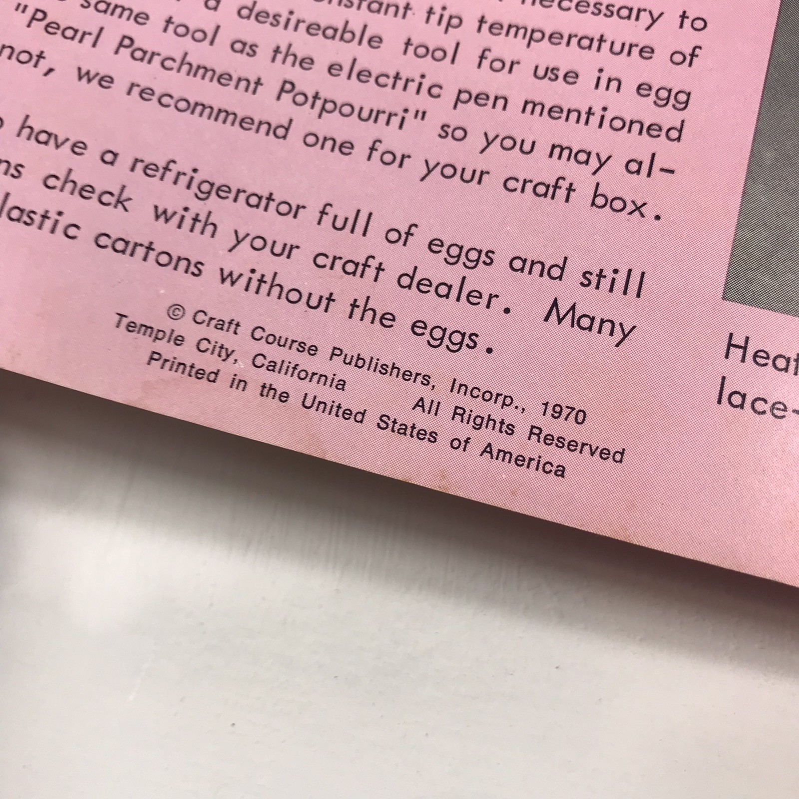 Vintage 1970 Egg Carton Magic Magazine Craft Guide Book Over 30 Idea Novelties