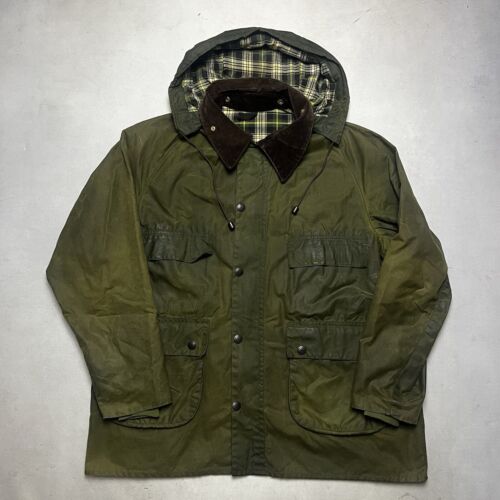 Vintage 80s Barbour A100 BEDALE Oiled Coat Jacket Green Vintage 80s Barbour A100 BEDALE Oiled Coat Jacket Green