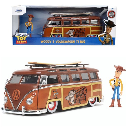 JadaTOYS　1962　1963　VOLKS WAGEN BUS　1/24 Jada 1962 Volkswagen Bus Orange & White w/Surfboard 1/24
