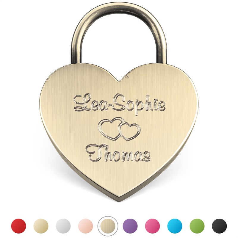 Herz Liebesschloss Mit Gravur 10 Farben Liebes Schloss Wunschgravur Geschenkidee