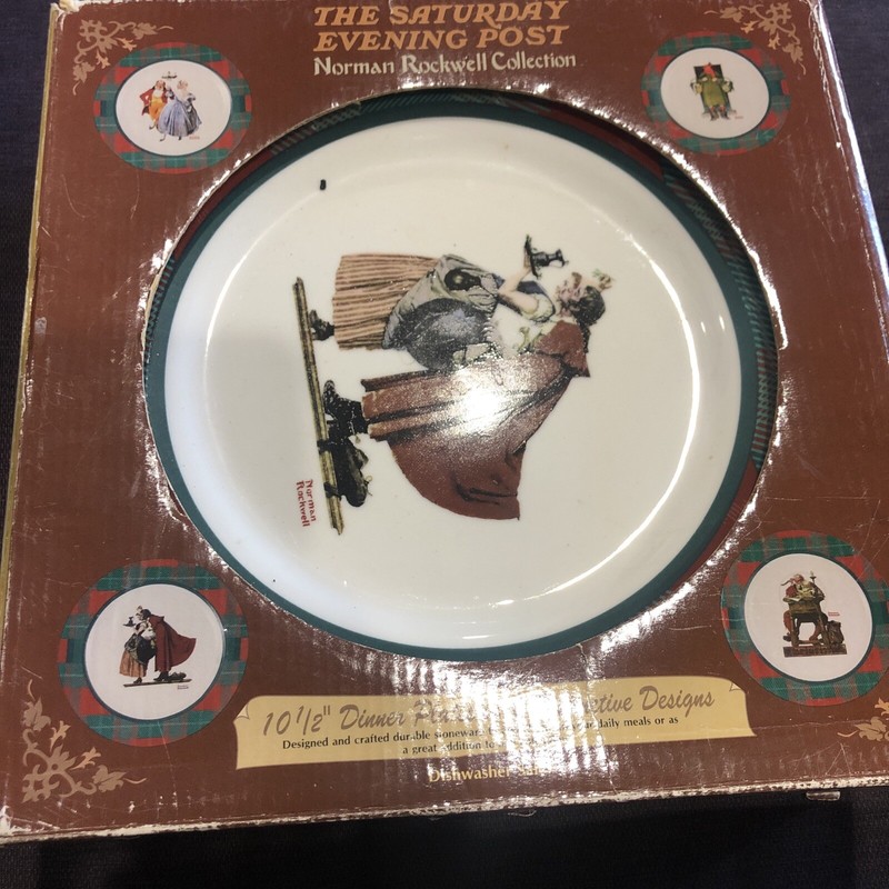 Merry Christmas (Couple Dancing) Dinner Plate (s) 10.75" Saturday Evening