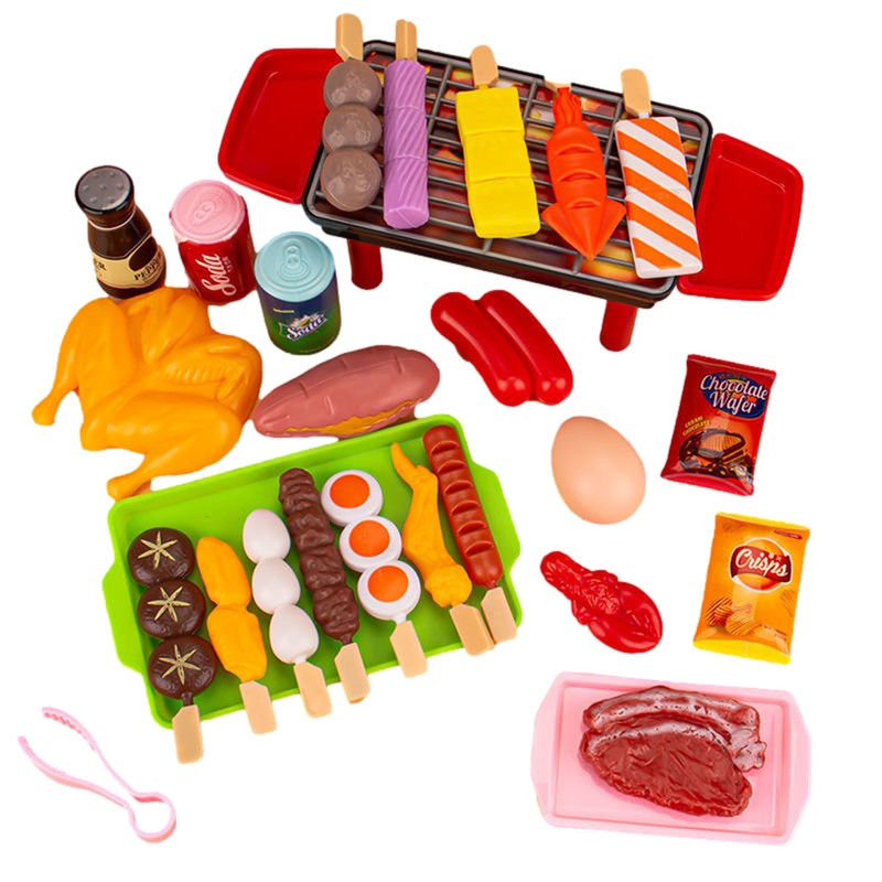 Play Food Toys Set Kids Pretend Cooking Play Kitchen Full Set Cookware BBQ New
