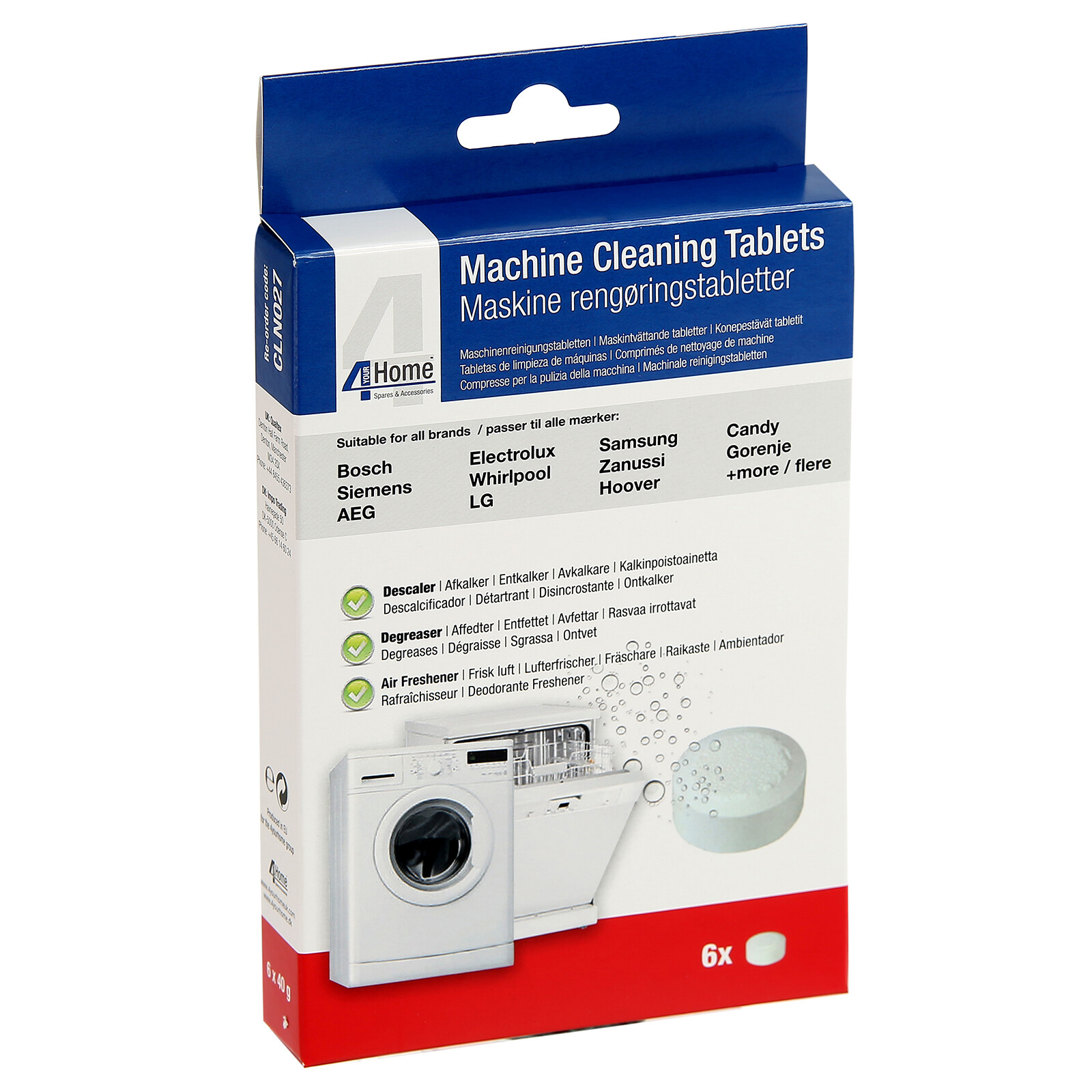 Washing Machine & Dishwasher Cleaning, Descaling Tablets For Hotpoint