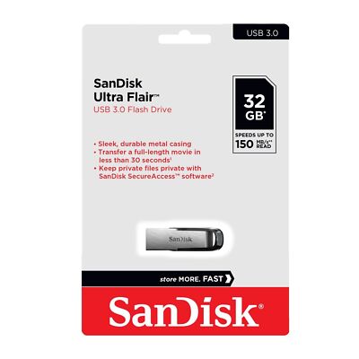 SanDisk Ultra Flair USB 3.0 32GB 64GB 128GB FAST Flash Drive Thumb Stick Memory