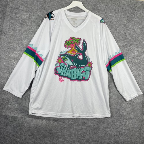 San Jose Sharks Graffiti Shark Girl Mobb Hockey Jersey Extra Large