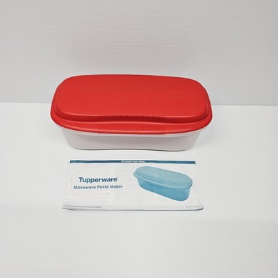 Tupperware Microwave Pasta Maker White and Red Pasta cooker