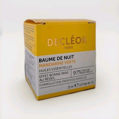 DECLEOR baume de nuit mandarine verte 15ml Effet Bonne Mine Reveil anti fatigue
